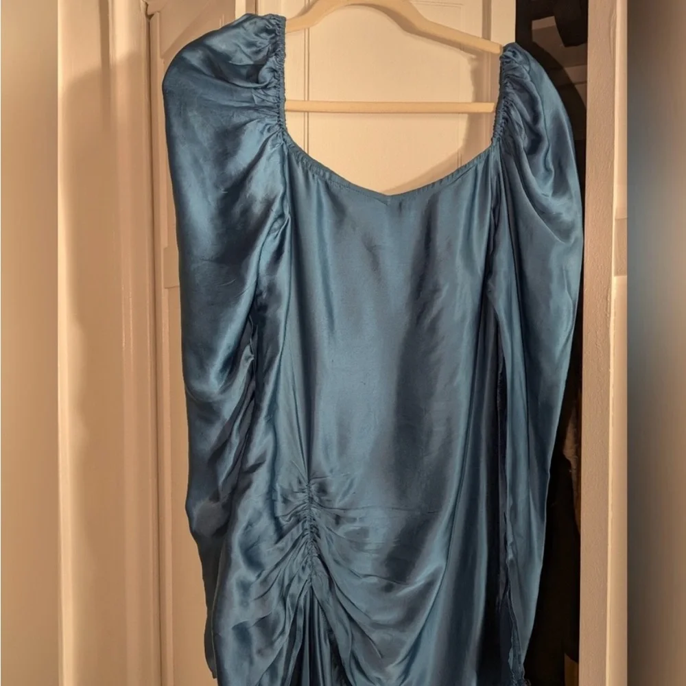 💙ROCOCO SAND Poppy Gown sz XS Dark Turquoise Maxi Long Dress NWT Reg $498💙 - Picture 7 of 12